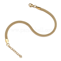 Ионное покрытие (ip) 304 нержавеющая сталь сетка цепи/сетчатые браслеты браслеты BJEW-I274-13G