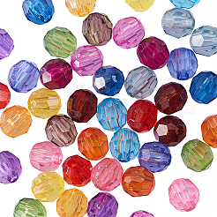 450шт 15 цвета прозрачные акриловые бусины&nbsp;TACR-CJ0001-31