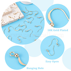 100 шт. долговечные французские крючки для сережек из латуни с покрытием KK-CN0001-80