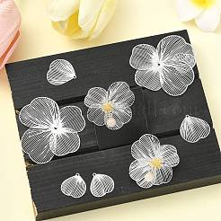 40 шт. 4 стиля железные травленые металлические украшения подвески&nbsp;IFIN-CJ0001-81