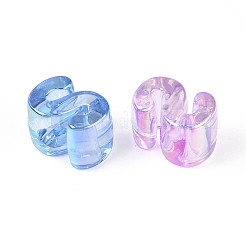 УФ-покрытие прозрачные акриловые европейские бусины OACR-M027-02S