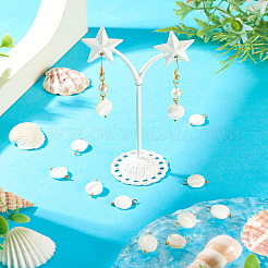 10 pendentif disque en coquillage naturel&nbsp;STAS-TA0006-28