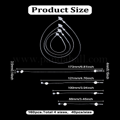 160 шт. 4 вида пластиковых цепочек для бирок&nbsp;AJEW-LP0008-03