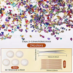 Чипсы непрозрачные стеклянные бусины GLAA-OC0001-43