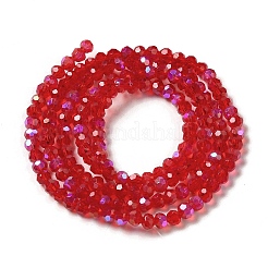 Chapelets de perles en verre transparent électrolytique&nbsp;LS-EGLA-A035-T3mm-L07
