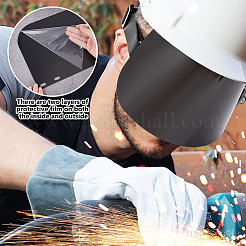 6 Stück Haustierhelm-Sicherheitsgesichtsschutz mit Aluminiumkante und 6 Paar selbstklebenden Polyester-Klettbändern&nbsp;AJEW-PH0007-96