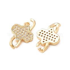 Ciondoli connettore in ottone micro pavé di zirconi cubici&nbsp;CU-CJC6430-01G