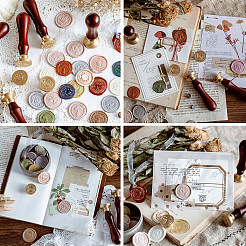 Сургучная печать латунная головка штампа AJEW-WH0209-505