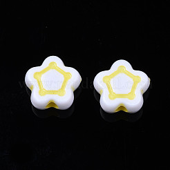 Непрозрачные белые акриловые бусины&nbsp;MACR-N012-04