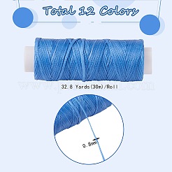 12Rollen 12 Farben gewachste Polyesterschnur&nbsp;YC-SZ0001-03A