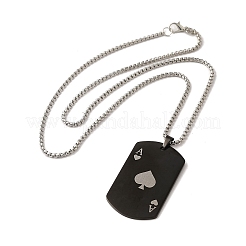 201 collane con ciondolo in acciaio inossidabile&nbsp;NJEW-A017-04EB