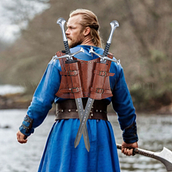 Ретро лягушка с двойным задним мечом AJEW-WH0455-107B