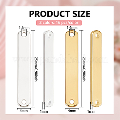 32 шт. 2-х цветные латунные соединительные подвески&nbsp;FIND-BC0013-06