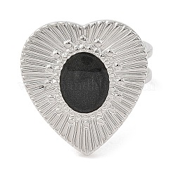 Кольца-манжеты из нержавеющей стали 304 с эмалью для женщин RJEW-F166-52P-02