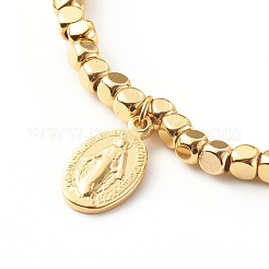 Наборы браслетов с подвесками из натуральных драгоценных камней BJEW-JB06252