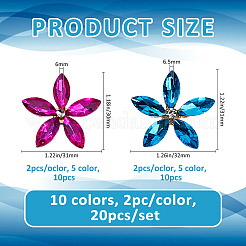 20 шт. 10 стиля кабошонов из сплава золотистого тона&nbsp;FIND-FH0016-88