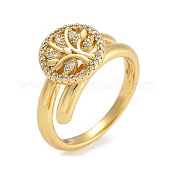 2 шт. 2 стиля латунных регулируемых колец с микропаве из кубического циркония для женщин&nbsp;RJEW-P127-13G