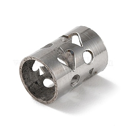 変色しない304ステンレススチールヨーロピアンビーズ  大穴ビーズ  コラム  ステンレス鋼色  ハート  10x7mm  穴：6mm&nbsp;STAS-P328-13P-02