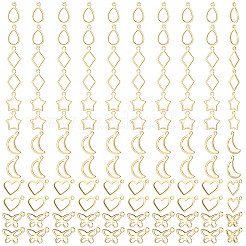 150 pièce 6 styles breloques en acier inoxydable 304&nbsp;STAS-BBC0009-51