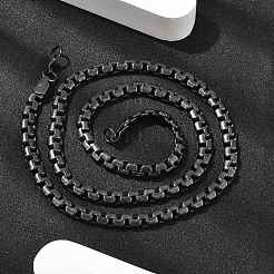 Ожерелья из нержавеющей стали 304 с цепочкой-коробкой для женщин и мужчин NJEW-A033-05AS