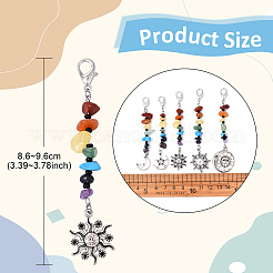 20 шт. подвесные украшения из натуральных и синтетических драгоценных камней и сплавов в 5 стилях&nbsp;HJEW-YW00155