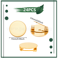 24 шт. оправа для кабошона из нержавеющей стали 304 STAS-UN0063-68A-G