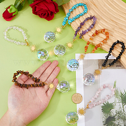 7 шт. бусины из натуральных и синтетических драгоценных камней для украшения автомобиля&nbsp;HJEW-FH00230