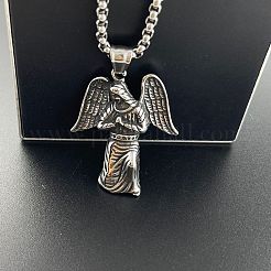 Ретро-ожерелья с подвеской в виде ангела из нержавеющей стали 304 NR6833