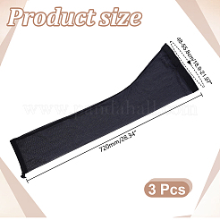 Ensemble de 3 bonnet de perruque en polyester&nbsp;DIY-HY0003-65B
