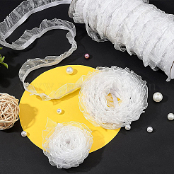 Эластичная кружевная лента из органзы чинлон&nbsp;EC-WH0013-12A