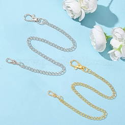 2 шт. 2-х цветные витые цепочные ремни из сплава для брюк AJEW-CY0001-68