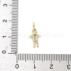 Pendentifs avec zircon cubiques à micro-pavés en laiton&nbsp;ZIRC-I356-17G-A10