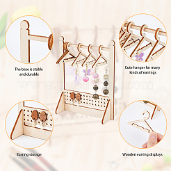 Деревянный дисплей серьги стенды&nbsp;EDIS-WH0035-03D