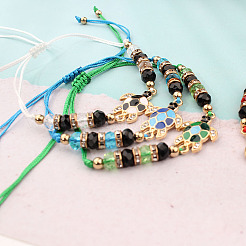 6шт. браслеты из сплава с эмалью в виде черепахи&nbsp;FS-WG462BE-01