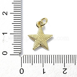 真鍮製チャーム  スター  18KGP本金メッキ  14x12x2mm  穴：3~4mm&nbsp;X-KK-H475-38G-04
