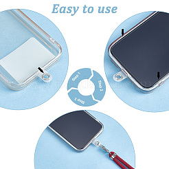 5 комплект двухцветных регулируемых нейлоновых шнурков для телефона на шею AJEW-GA0005-50