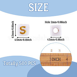 Непрозрачные акриловые бусины&nbsp;MACR-TAG0001-07S