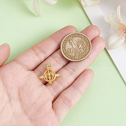 1 шт. 925 подвески из стерлингового серебра с полыми бусинами&nbsp;STER-PH0003-81G