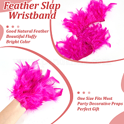 Украшение на манжеты одежды с отделкой из перьев петуха&nbsp;AJEW-WH0696-197C