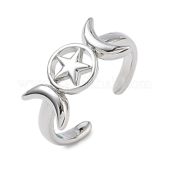 Offene Manschettenringe aus Messing für Damen&nbsp;RJEW-L343-10P