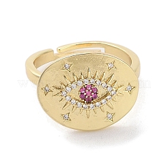 Регулируемые кольца из латуни с фианитом RJEW-M170-07G