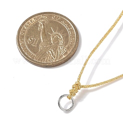 Изготовление ожерелья из регулируемого полиэфирного шнура&nbsp;AJEW-JB01379-01