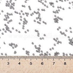 MIYUKIラウンドロカイユビーズ  日本製シードビーズ  15/0  （rr2317)マットオペークグレー  1.5mm  穴：0.7mm  約5555PCS /ボトル  10 G /ボトル&nbsp;SEED-JP0010-RR2317