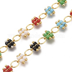 Латунная цепочка из бисера ручной работы CHC-H100-09