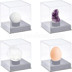 Vitrine de baseball acrylique transparente carrée&nbsp;CON-WH0092-19