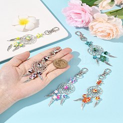 10 шт. 5 стиля подвеска в виде морской звезды черепахи из синтетической бирюзы и сплава HJEW-FZ00041