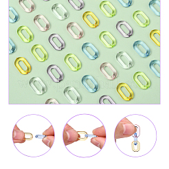 600 шт. 6 цвета прозрачные акриловые соединительные кольца&nbsp;TACR-CJ0001-35