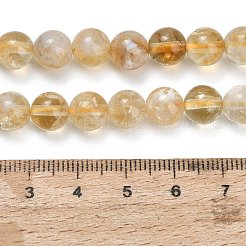 Stränge aus erhitzten natürlichen Citrinperlen&nbsp;G-C293-A03-8mm