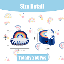 250 pz 10 colori fatti a mano perline di argilla polimerica&nbsp;CLAY-DC0001-02