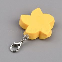 Украшение подвески в виде цветка из смолы&nbsp;HJEW-WH0042-143C